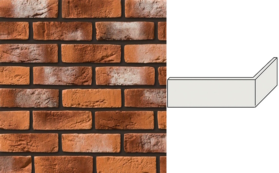 Декоративный кирпич Leonardo Stone угловой элемент Орли 191/98*65*10 мм 490
