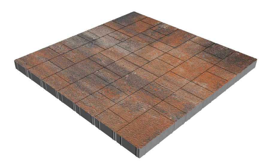 Плитка тротуарная SteinRus Новый город Лион Б.9.Псм.6, Native, Рей, толщина 60 мм