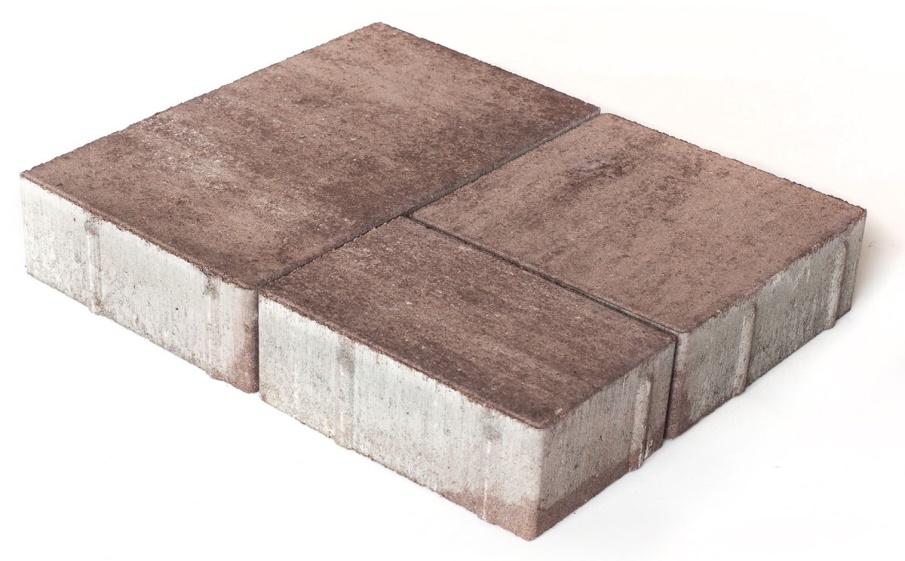 Плитка тротуарная Старый город Б.1.Фсм.8 листопад гладкий хаски, комплект 3 шт, толщина 80 мм