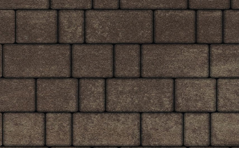 Плитка тротуарная Старый город Б.1.Фсм.8 листопад гранит хаски, комплект 3 шт, толщина 80 мм