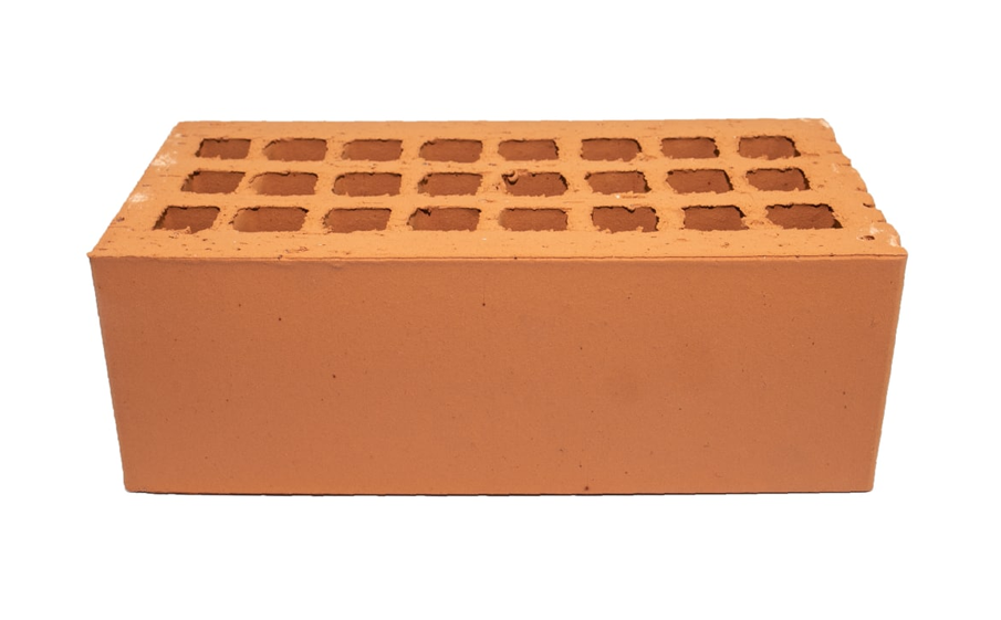 Кирпич облицовочный Губский КЗ, гладкий, морковный, 250*120*88 мм