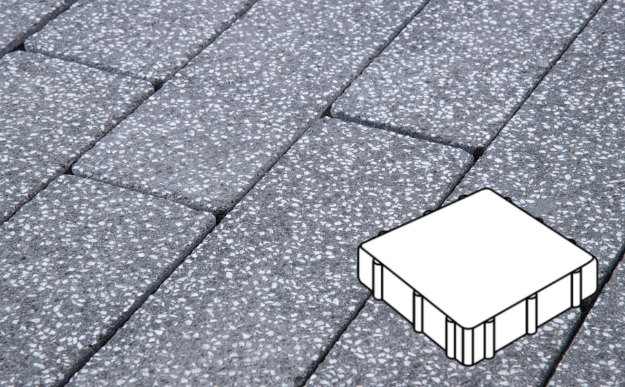 Плитка тротуарная Готика, City Granite FINERRO, Квадрат Б.3.К.6, Суховязкий, 300*300*60 мм