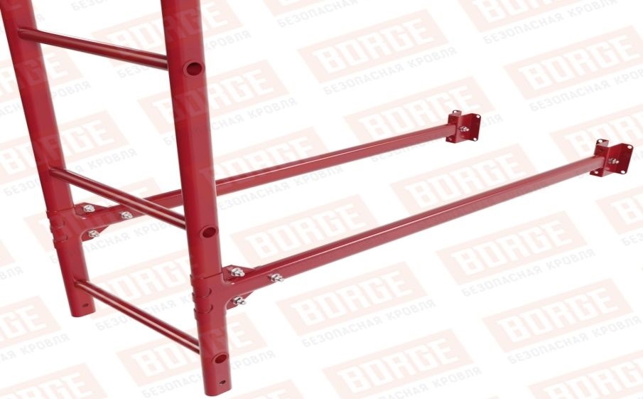 Лестница фасадная Borge (верхняя секция) оцинкованная RAL 3003, 1,8 м