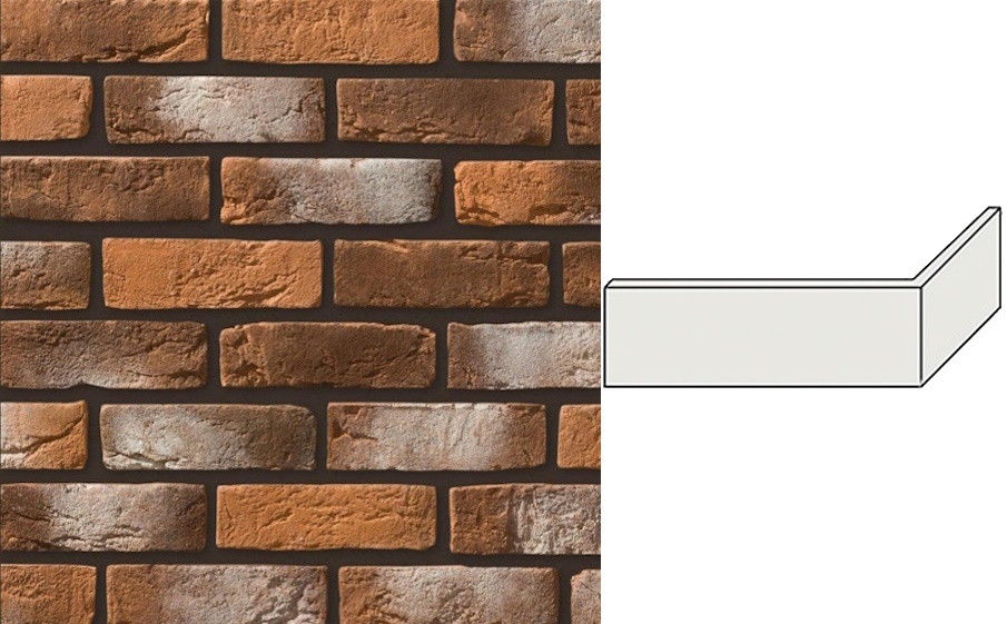 Декоративный кирпич Leonardo Stone угловой элемент Орли 191/98*65*10 мм 485