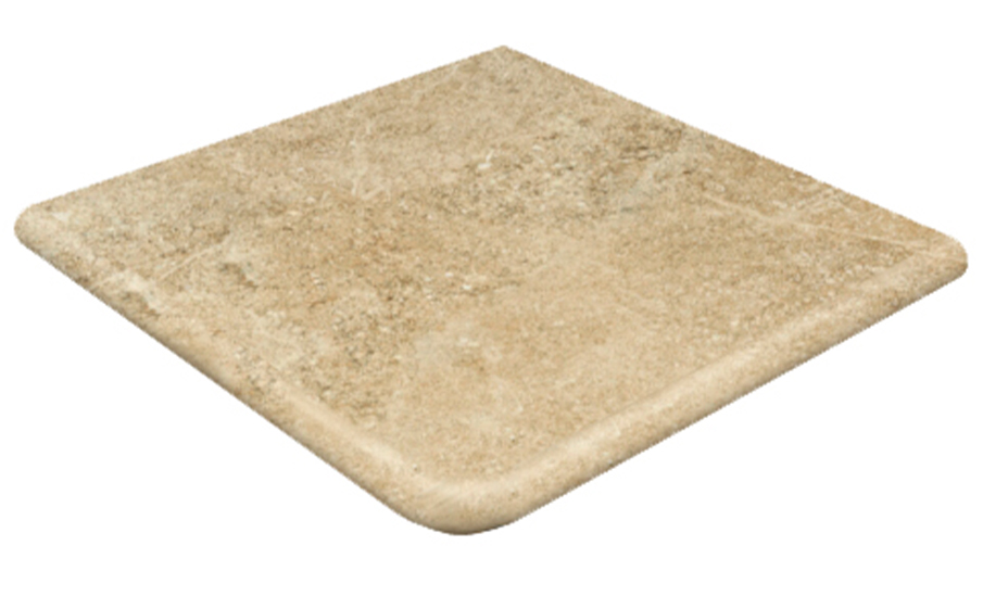 Угловая ступень-флорентинер Gres Aragon Petra Ocre 330*330*14(36) мм