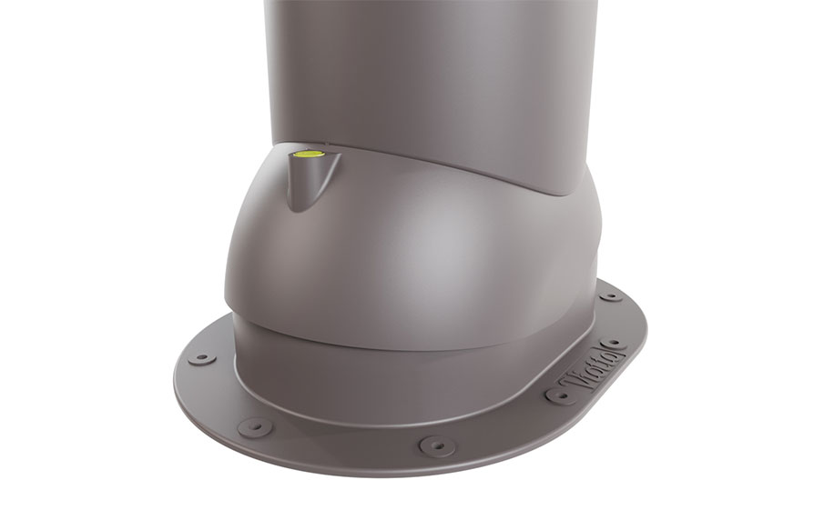 Роторная вентиляция Viotto для готовой мягкой и фальцевой кровли d=125 мм утепленная, RAL 8019 серо-коричневый