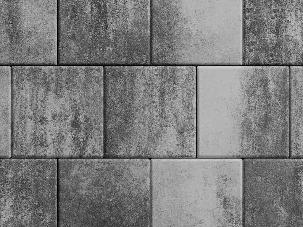 Плитка тротуарная Квадрат Б.1.К.8 листопад гладкий антрацит, 300*300*80 мм 