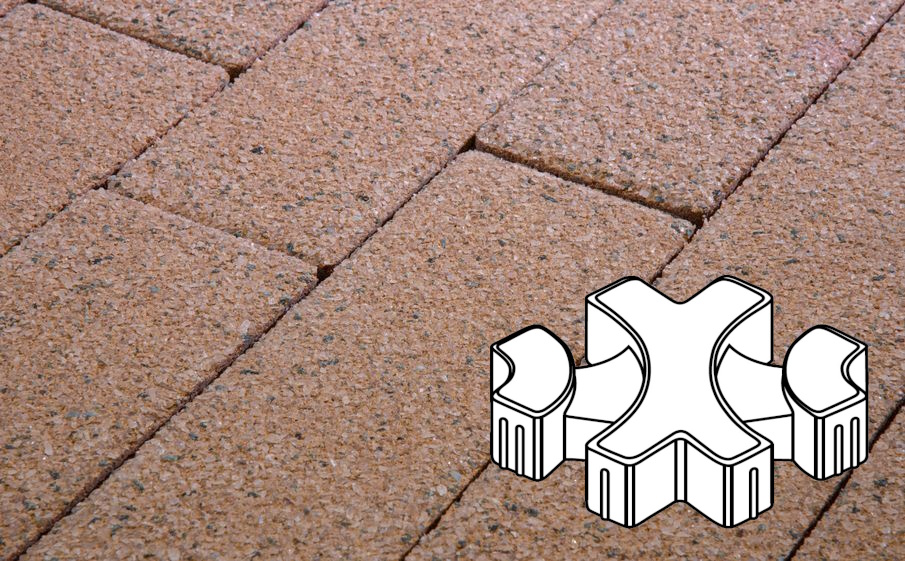 Плитка тротуарная Готика Premium Gold, Эко-фантазия Б.3.ГР.8, №4, 300*300*80 мм