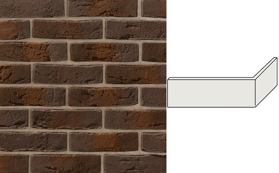 Декоративный кирпич Leonardo Stone угловой элемент Дижон 220/110*70*14 мм 443