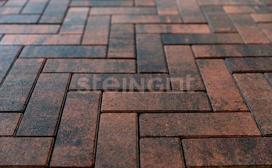 Плитка тротуарная Steingot Color Mix, Паркет, Тигр, 240*80*60 мм