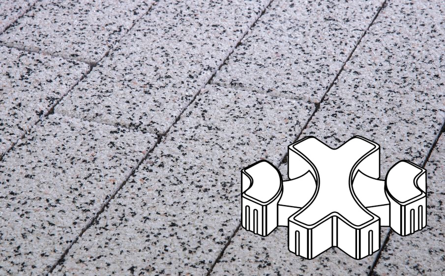 Плитка тротуарная Готика Premium Gold, Эко-фантазия Б.3.ГР.8, №3, 300*300*80 мм