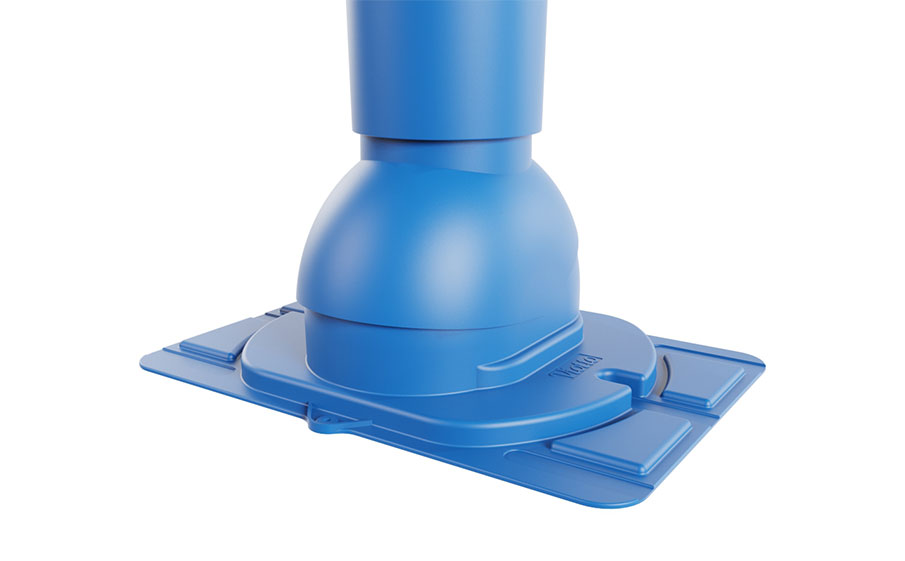 Труба вентиляционная Viotto с универсальным проходным элементом d=110 мм утепленная, RAL 5005 синий