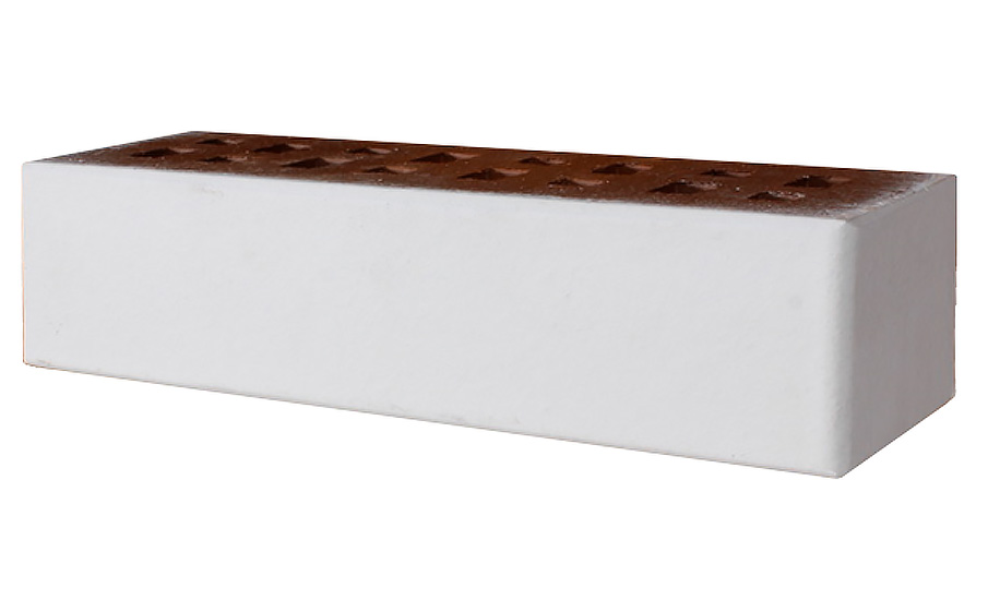 Кирпич клинкерный ЛСР Вернамо белый ангоб гладкий, 250*85*65 мм