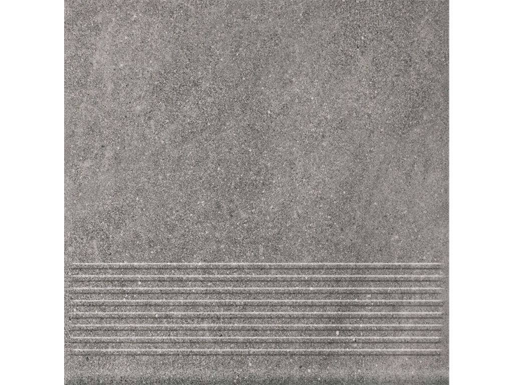 Клинкерная ступень с насечками Paradyz Mattone Sabbia, Grafit, 300*300*8,5 мм