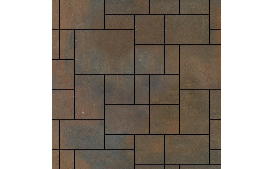 Плитка тротуарная SteinRus, Инсбрук Альпен Б.7.Псм.6, гладкая, ColorMix Штайнрус, толщина 60 мм