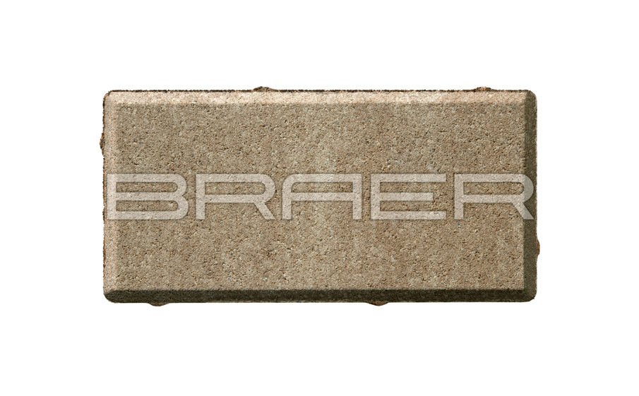 Плитка тротуарная BRAER Прямоугольник Color Mix Миндаль, 200*100*60 мм