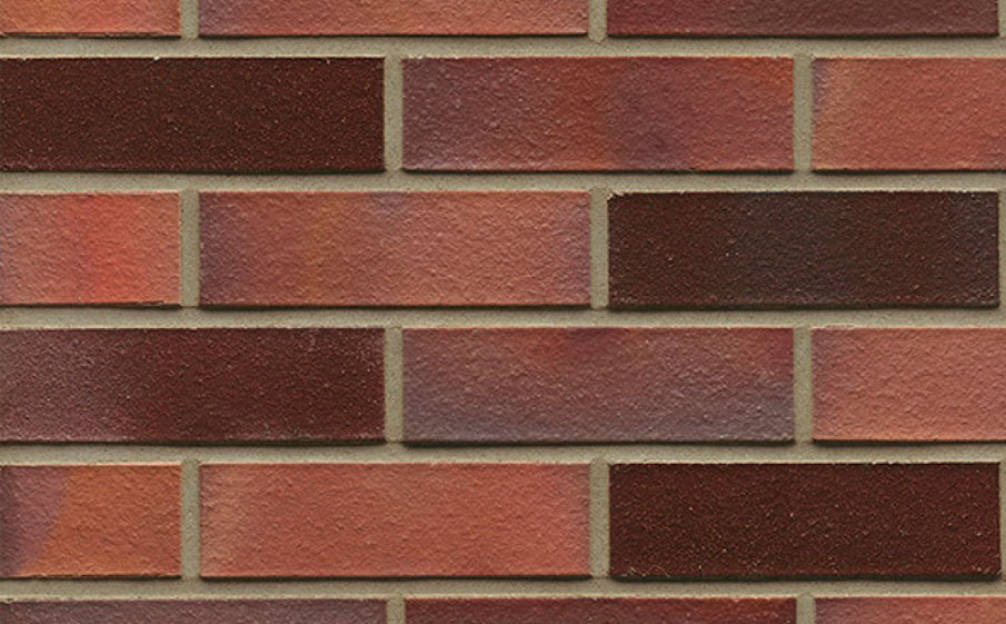 Кирпич клинкерный облицовочный 7-щелевой Muhr 04EG Rotbraun-bunt Edelglanz гладкий, 250*120*65 мм