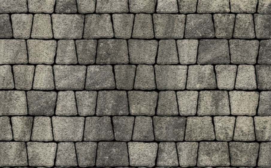 Плитка тротуарная Антик Б.3.А.6 листопад гранит антрацит, комплект 5 шт, толщина 60 мм