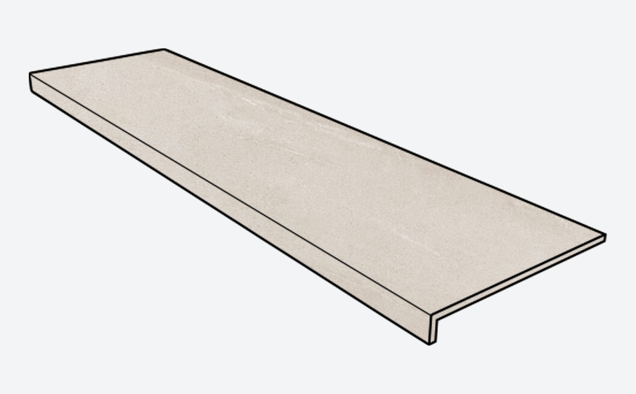 Ступень с прямым носиком Gres Aragon Materia Ivory 1200*315*14(35) мм
