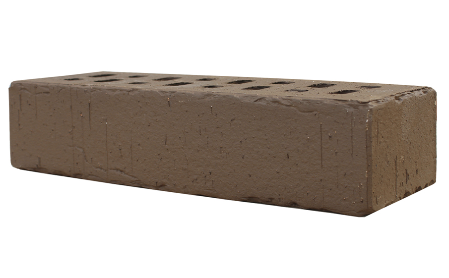 Кирпич клинкерный ЛСР Кельн коричневый винтаж с рваной фаской, 250*85*65 мм