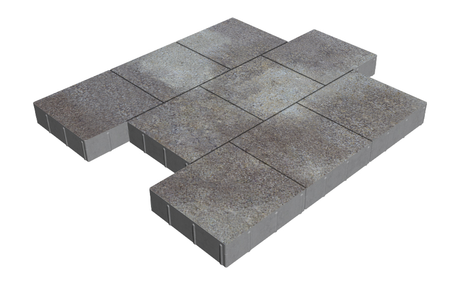 Плитка тротуарная SteinRus Валенсия Б.3.К.8, Валдай, Backwash, 300*300*80 мм