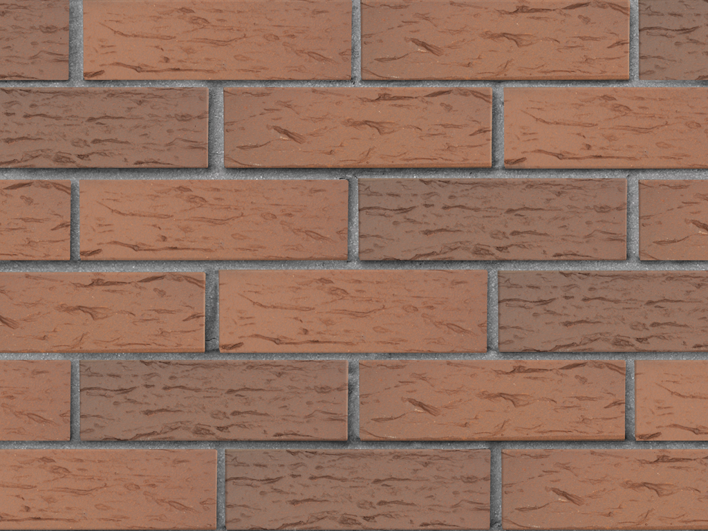 Кирпич облицовочный пустотелый ЛСР, светло-коричневый флэш, рустик, 250*120*65 мм