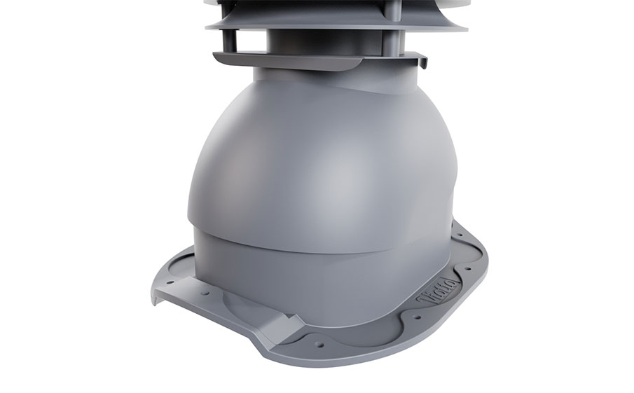 Выход вентиляции канализации Viotto для металлочерепицы Адаманте d=110 мм утепленный, RAL 7024 графит