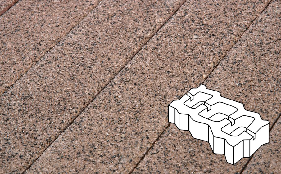 Плитка тротуарная Готика Premium Gold, Газонная решетка Б.4.ГР.8, №16, 450*225*80 мм