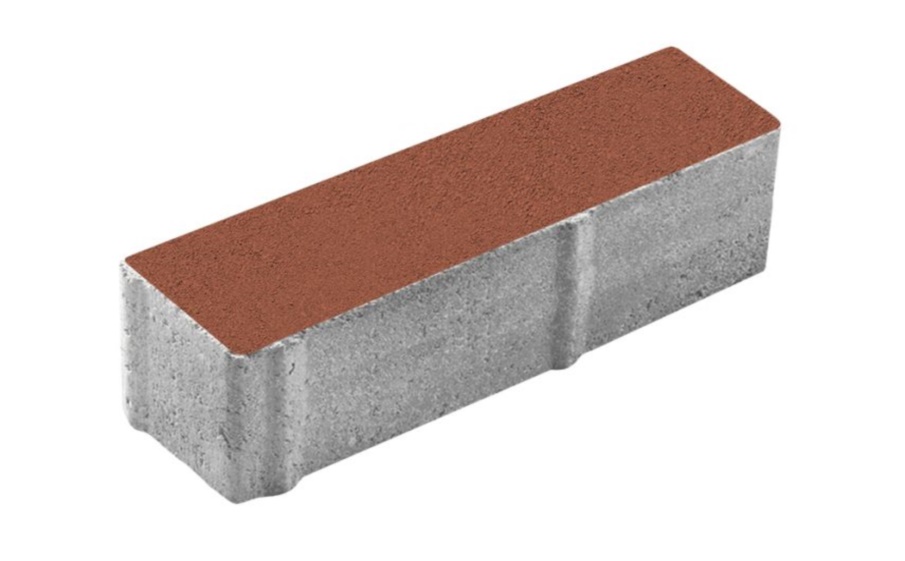 Плитка тротуарная Прямоугольник Б.8.П.8 стандарт гладкий красный, 360*80*80 мм