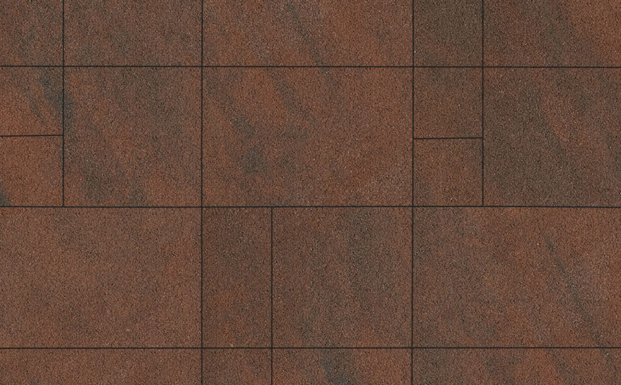 Плитка тротуарная Грандо Б.9.Фсм.6 листопад гранит клинкер, комплект 4 шт, толщина 60 мм