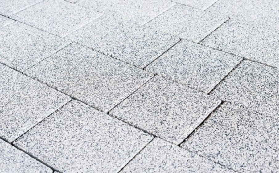 Плитка тротуарная Новый город В.3.Фсм.8 Стоунмикс белый с черным