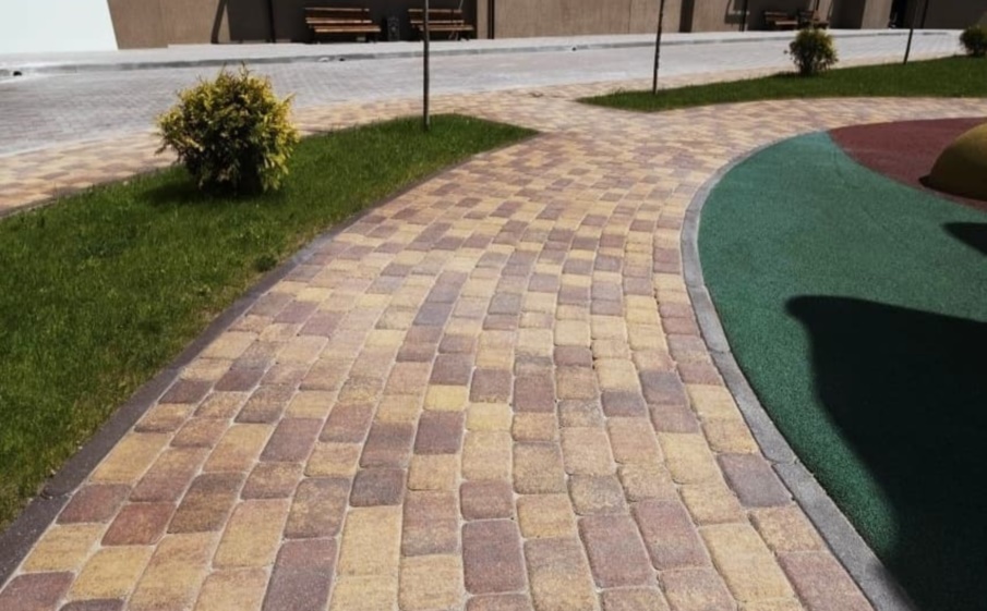 Плитка тротуарная Классико А.1.КО.4 стандарт гладкий коричневый, комплект 2 шт, толщина 40 мм