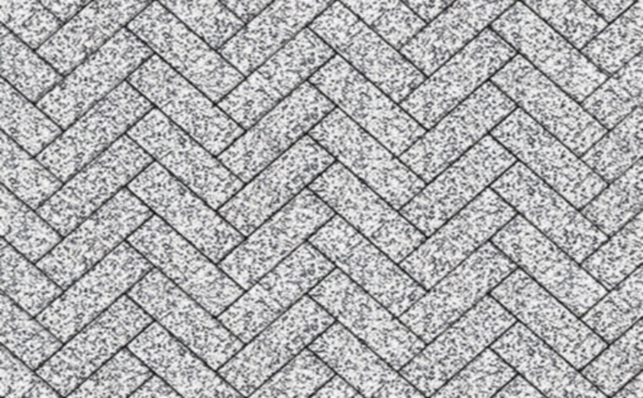 Плитка тротуарная Паркет Б.16.Псм.8 стоунмикс белый с черным, комплект 6 шт, толщина 80 мм