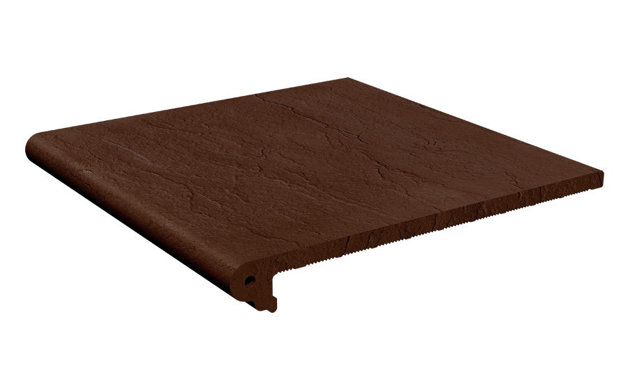 Клинкерная ступень-флорентинер MARKAСТРОЙ Natur Шоколад, 330*320*14 мм