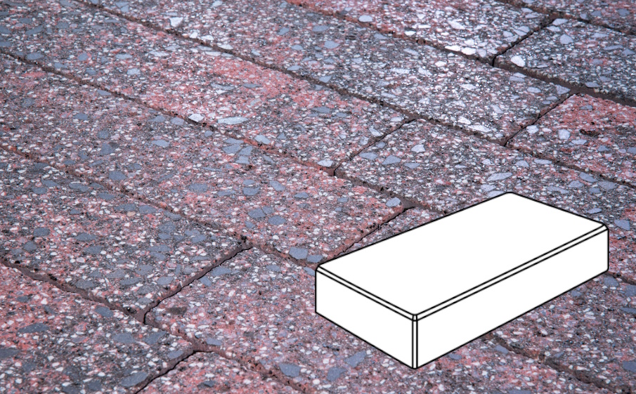 Плитка тротуарная Готика, City Granite FINERRO, Картано Гранде В.3.П.8, Дымовский, 300*200*80 мм