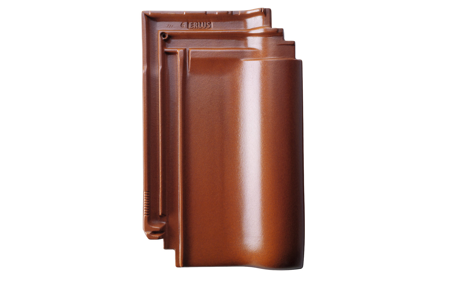 Керамическая черепица рядовая ERLUS Е 58 MAX мароон, глянцевый ангоб