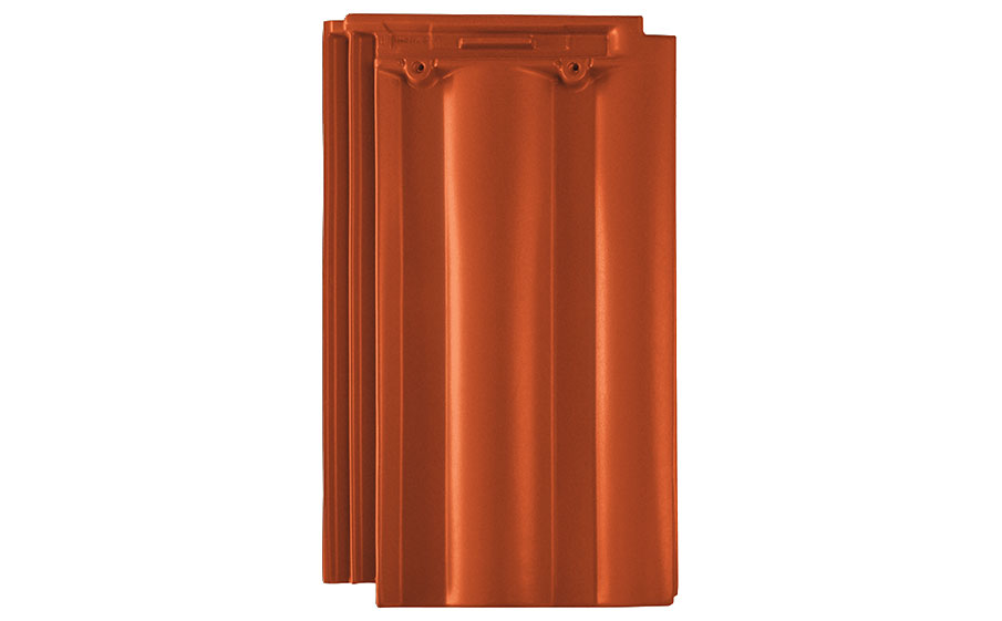 Керамическая черепица рядовая TONDACH Twist natural red, натуральный красный