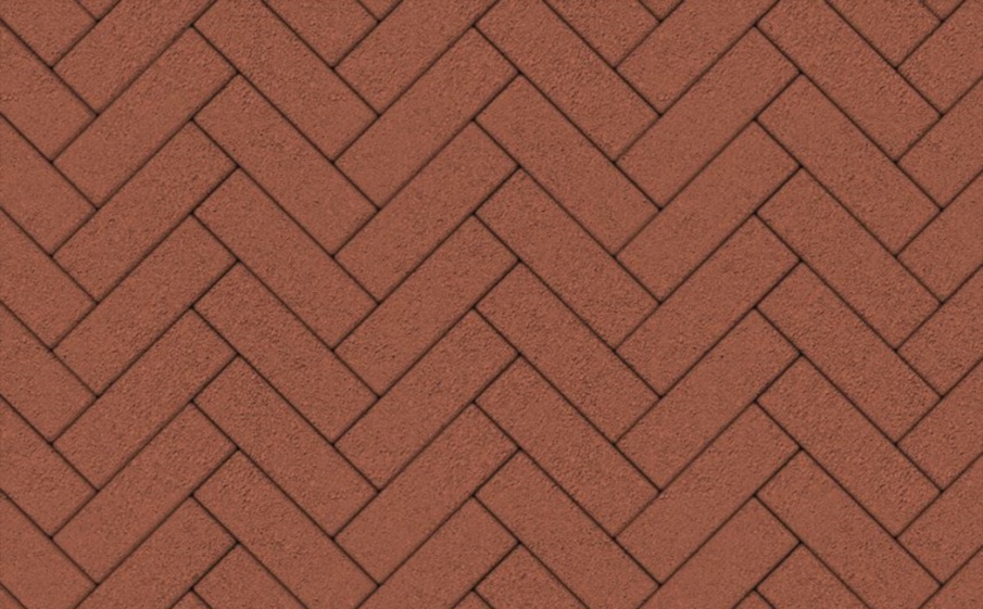 Плитка тротуарная Паркет Б.16.Псм.8 стандарт гладкий красный, комплект 6 шт, толщина 80 мм