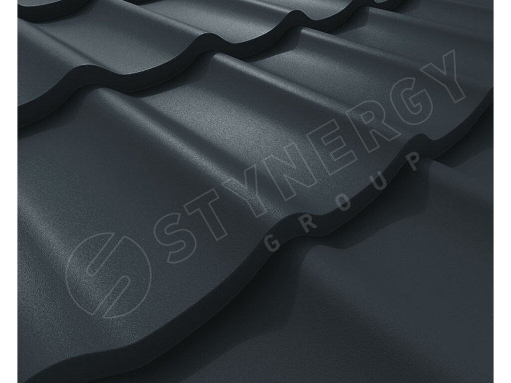 Металлочерепица Stynergy СМ Классик Rooftop Бархат RAL 7016