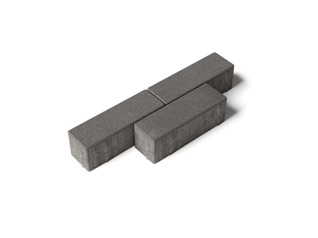 Плитка тротуарная Паркет Б.4.П.6 стандарт гладкий черный, 180*60*60 мм