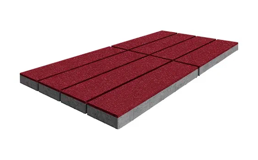 Плитка тротуарная SteinRus Гранада Б.7.П.8, Native, винный, 600*200*80 мм