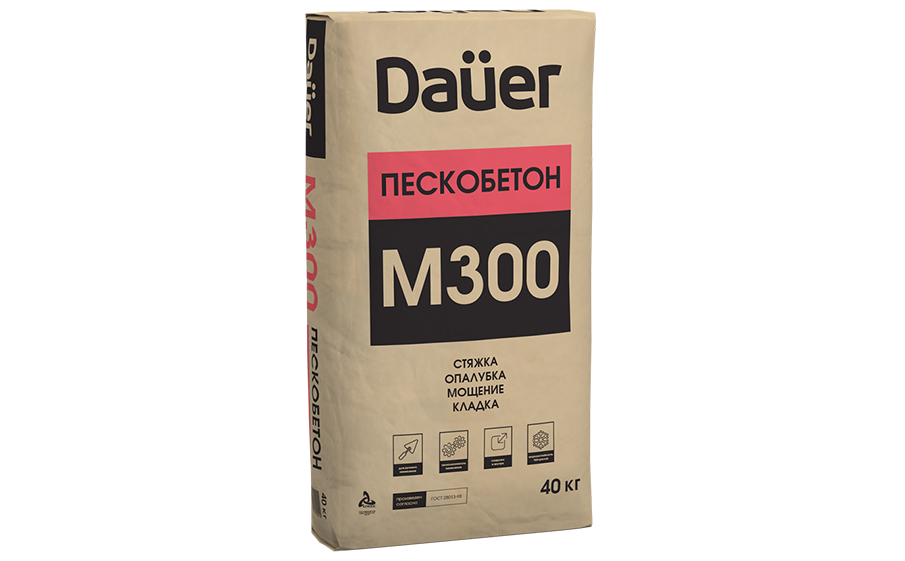 Сухая смесь Dauer пескобетон М-300, 40 кг