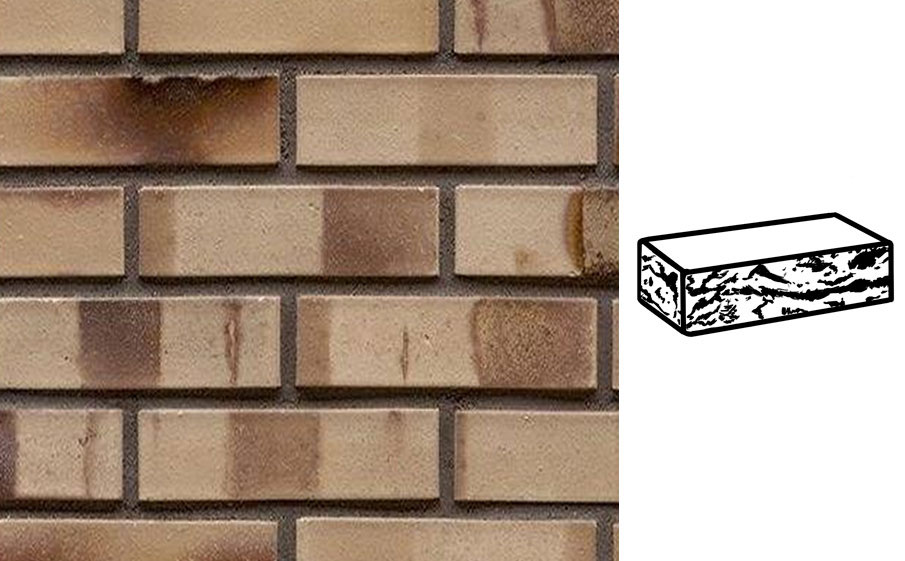 Кирпич клинкерный Muhr 36 KS Silbergrau nuanciert Kohle Spezial готик, 240*115*71 мм