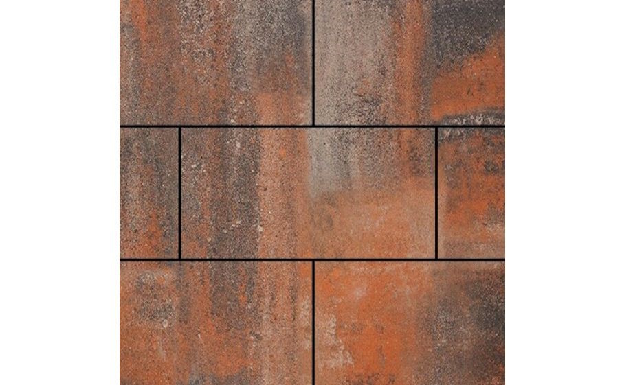 Плитка тротуарная SteinRus, Парк Плейс Б.3.П.8, гладкая, ColorMix Рей, 600*300*80 мм