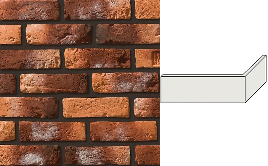 Декоративный кирпич Leonardo Stone угловой элемент Орлеан 240/110*75*18 мм 490