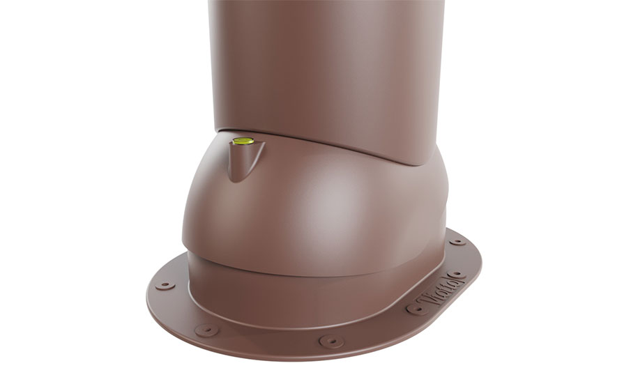 Труба вентиляционная Viotto для готовой мягкой и фальцевой кровли d=150 мм утепленная, RAL 8017 коричневый
