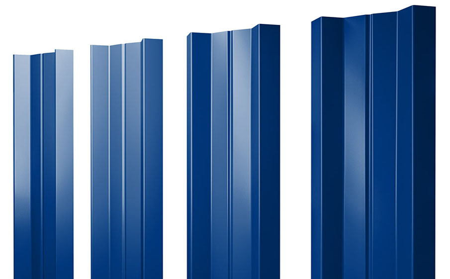 Штакетник М-образный А 0,45 PE RAL 5002 ультрамариново-синий