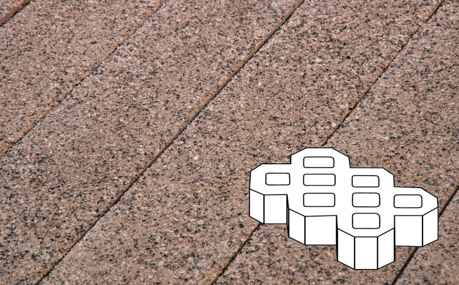 Плитка тротуарная Готика Premium Gold, Экопарковка Б.6.ГР.10, №16, 600*400*100 мм