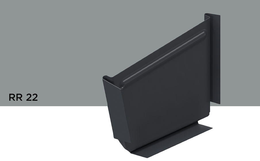 Заглушка желоба левая Orima RR 22 для системы D 110/85*85 мм