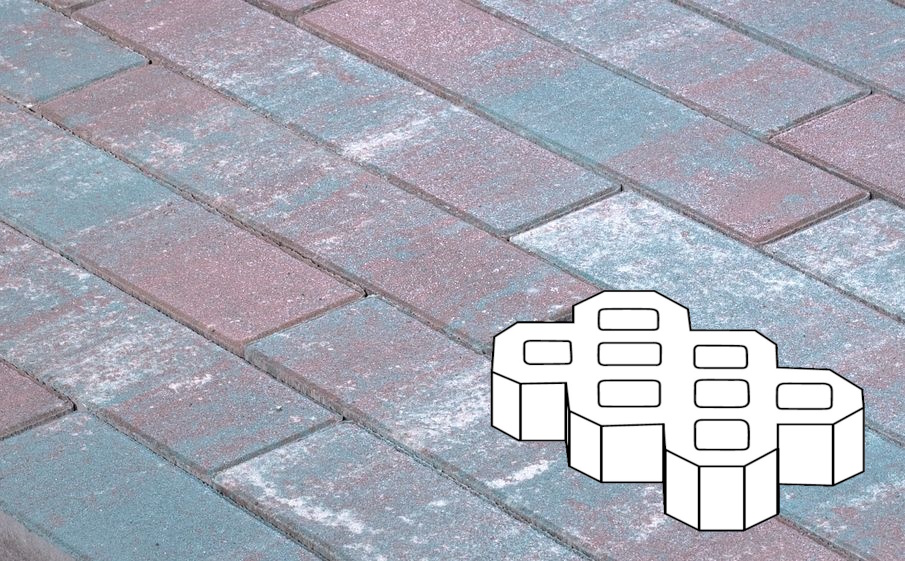 Плитка тротуарная Готика Natur, Экопарковка Б.6.ГР.10, Сатурн, 600*400*100 мм